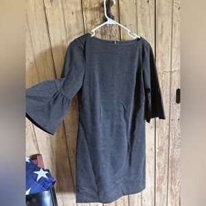 Donna Morgan Charcoal Long Sleeve Dress